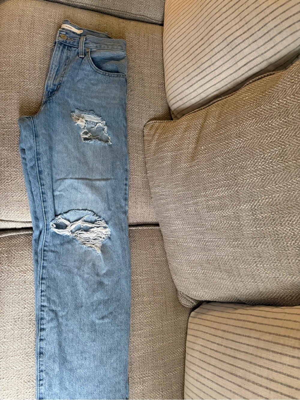 Levi’s 94 baggy women’s Light Blue Distressed Jeans